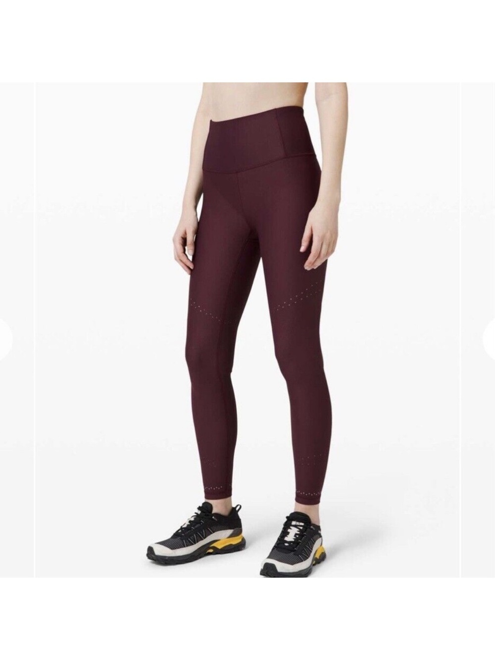 Lululemon Zoned In Tight 27” Plum Shadow High Rise Training Leggings Size 6